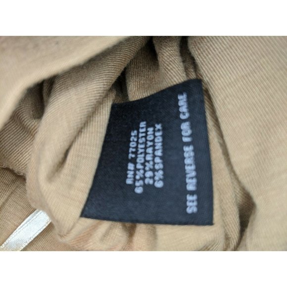 Serena Williams Tan Button Asymmetrical Skirt Size L Large Jersey Lined - Picture 5 of 6